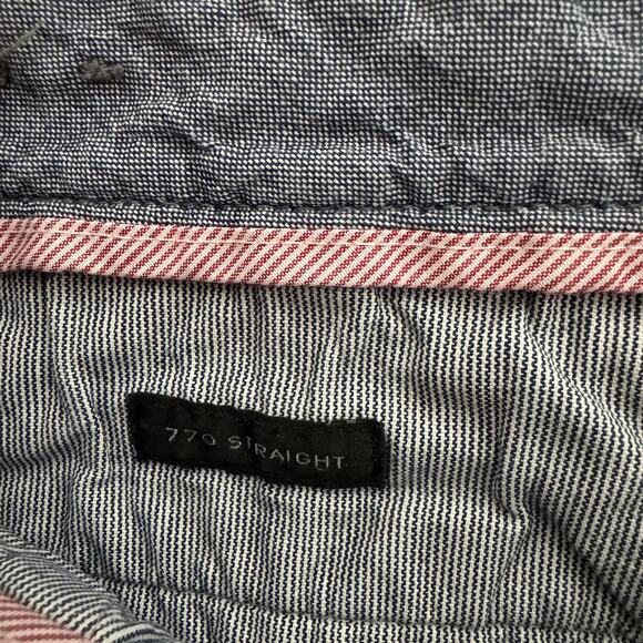 J.Crew 770 Straight-Fit Core Stretch Chino Pants Mens W33 L30 Jet Grey/Tan AR886 - Picture 6 of 9